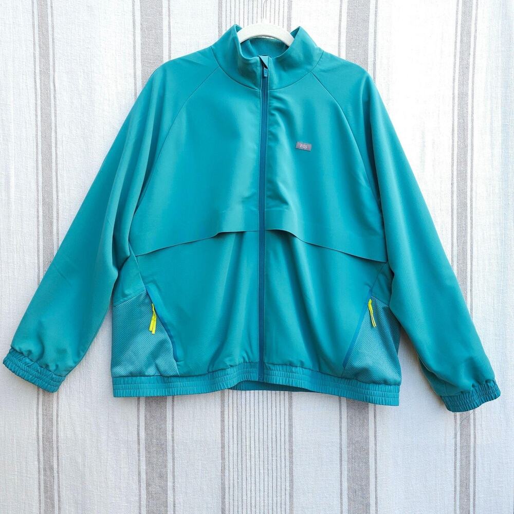 FIGS Jacket Womens 2XL Rare Sydney Hydrogreen Blue Teal Scrubs Technical Nursing